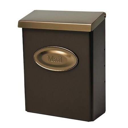 Gibraltar Mailboxes Designer Classic Galvanized Steel Wall Mount Mailbox, Venetian Bronze 5664396